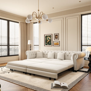 Chesterfield 3-in-1 Pull-Out Sofa Bed