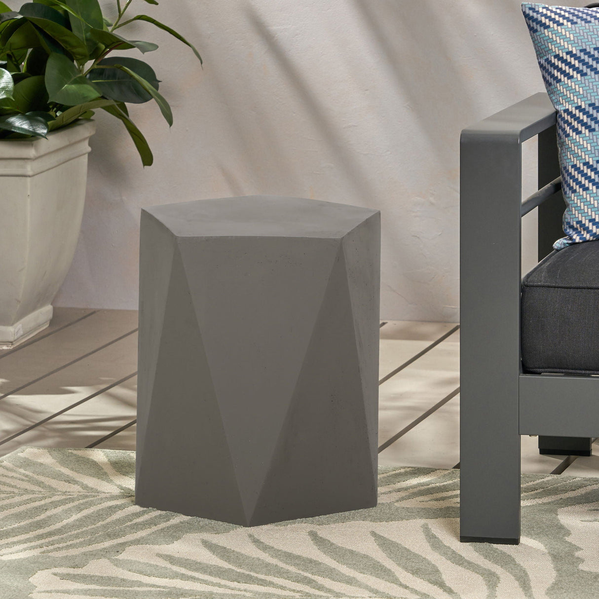 Side Table With Geometric Design - Best Buy Furniture