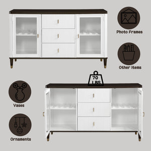 Carene - Server - Brown / White - Best Buy Furniture