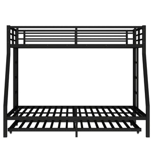 Twin Over Full Metal Bunk Bed with Twin Size Trundle