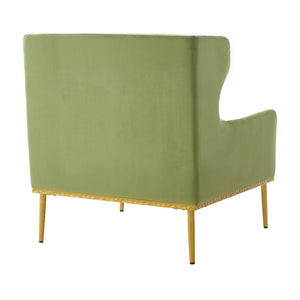 Elegant Curved Armrest Accent Armchair