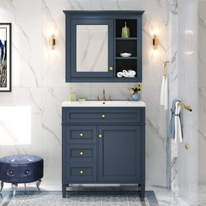 Bathroom Vanity With Medicine Cabinet and Storage