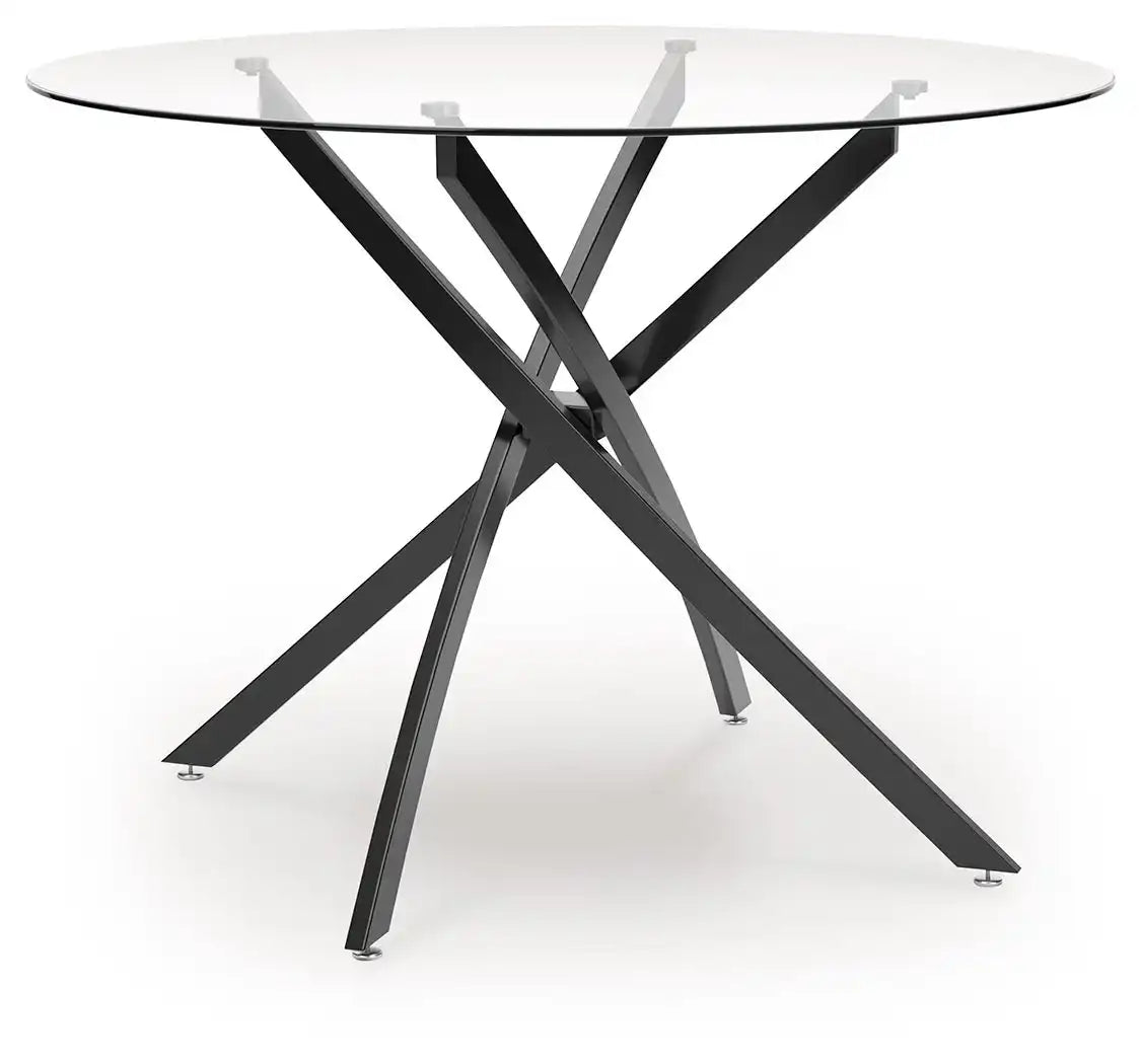 Pharwynn - Round Dining Room Table - Black - Best Buy Furniture