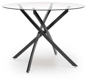Pharwynn - Round Dining Room Table - Black - Best Buy Furniture