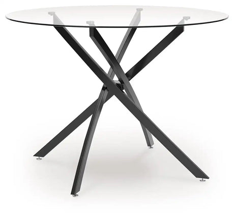Pharwynn - Round Dining Room Table - Black - Best Buy Furniture