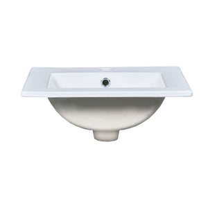 Bathroom Vanity With Sink, Storage Cabinet With Door, Drop In Sink, Compact Freestanding Design