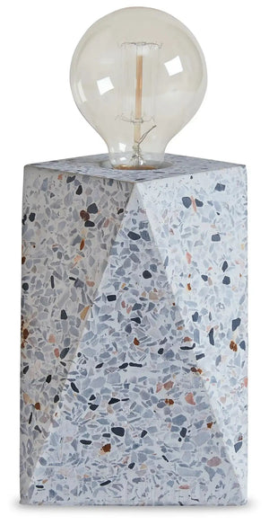 Maywick - Concrete Table Lamp - White - Best Buy Furniture