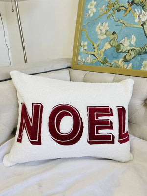 Noel Christmas Throw Pillow with Insert