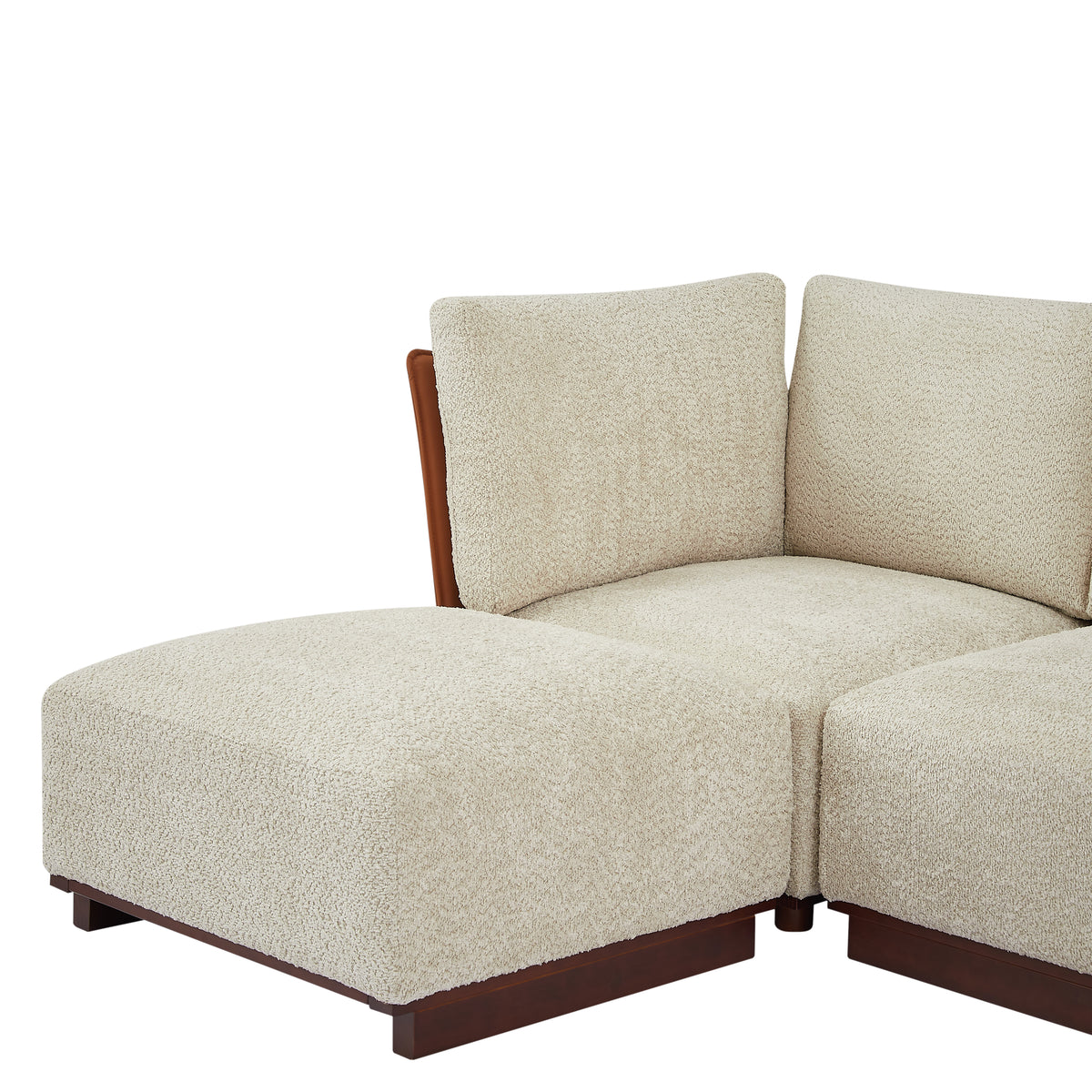 Velora 94.5 in. 4-Piece L Shaped Boucle Modular Sofa