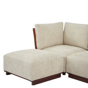 Velora 94.5 in. 4-Piece L Shaped Boucle Modular Sofa