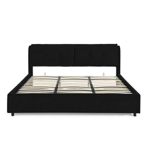 Storage Upholstered Hydraulic Platform Bed With Integrated Headboard