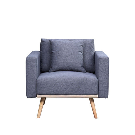 Easton - Fabric Chair With USB Charging Ports Pockets And Pillows