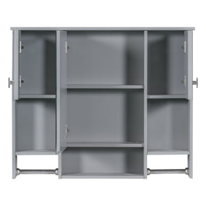 Wall Mounted Bathroom Storage Cabinet With Mirror, Medicine Cabinet With Towel Bar