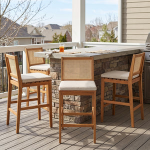 Kirkby Outdoor Barstool with Cushion