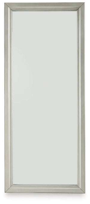 Evesen - Floor Standing Mirror With Storage - Champagne - Best Buy Furniture