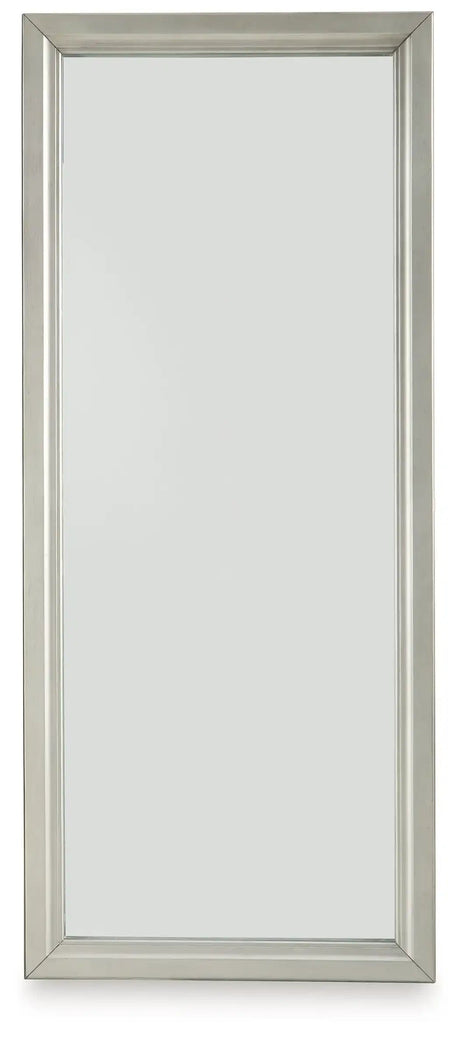 Evesen - Floor Standing Mirror With Storage - Champagne - Best Buy Furniture