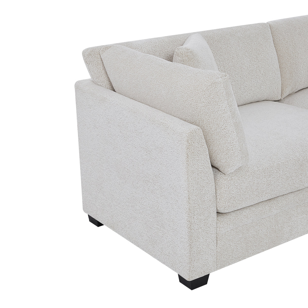 83.5" Modern Flared Arms Sofa (Beige)