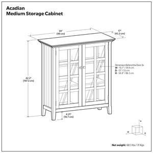 Acadian - Medium Storage Cabinet - Natural Aged Brown