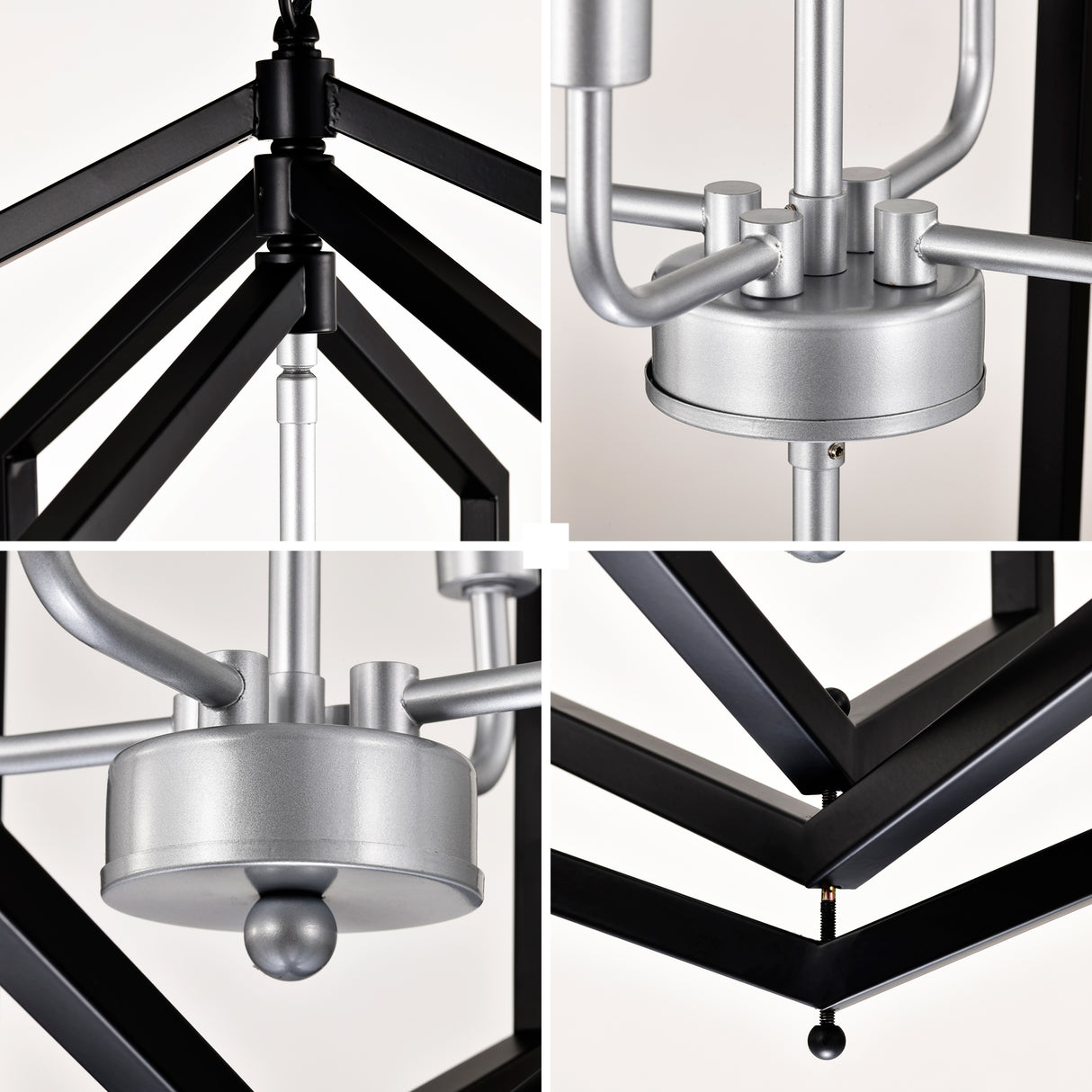 12-Light Farmhouse Kitchen Chandeliers, Matte