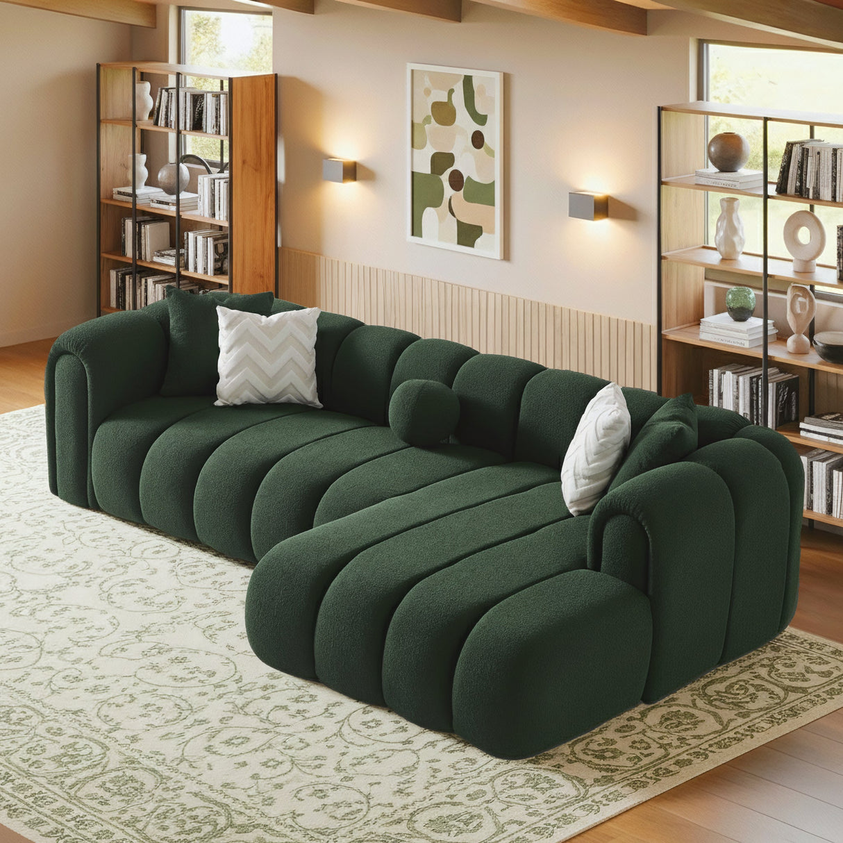 Beatrice Modern Tufted Dark Sectional