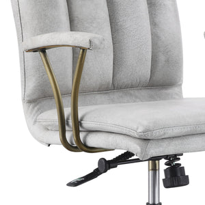 Damir - Vintage Top Grain Leather Office Chair - Antique White / Vintage - Best Buy Furniture