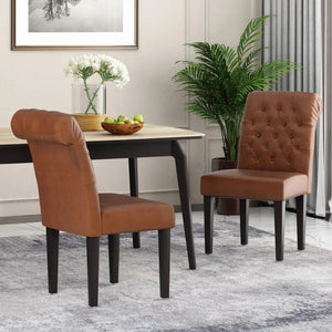 Broxton - Tuft Dining Rolltop Chairs With Button Tufted Backrest (Set of 2) - Best Buy Furniture