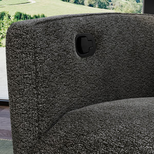 Milan - Swivel Recliner With Manual Footrest - Gray