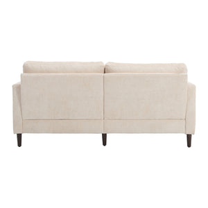 Mid Century Modern Fabric Loveseat Sofa, 2 Seat Upholstered Couch