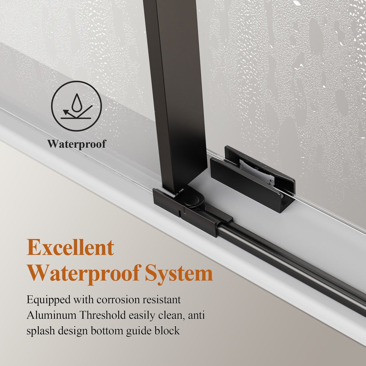 56-60" W x 76" H Stainless Steel Frameless Sliding Shower Door