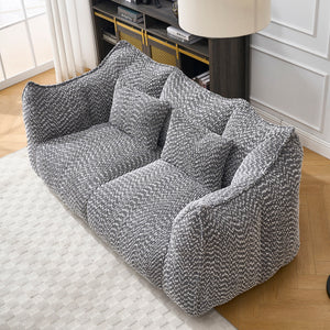 Comfortable Dual Beanbag Chair With High Resilience Foam Core For 2 People
