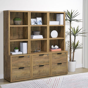 Geary - 3 Shelf Bookcase With USB Charging And Lockable Top Drawer