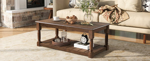 Vibe Haus Farmhouse Wooden Coffee Table