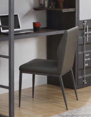 Cargo - Synthetic Leather Chair - Gunmetal - Best Buy Furniture