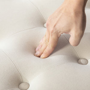 29.33"W Upholstered Round Ottoman With Reversible Lid