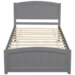 Platform Bed & Headboard, Footboard And Wood Slat Support