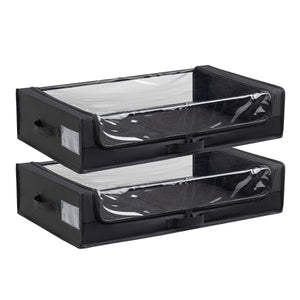 Set of 2 Under-Bed Rolling Storage Containers