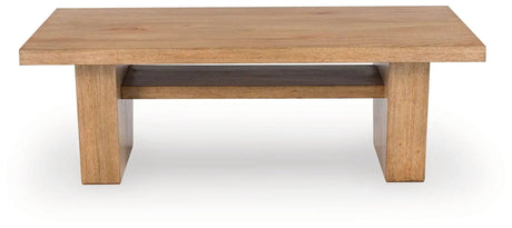 Kristiland - Rectangular Cocktail Table - Light Brown - Best Buy Furniture