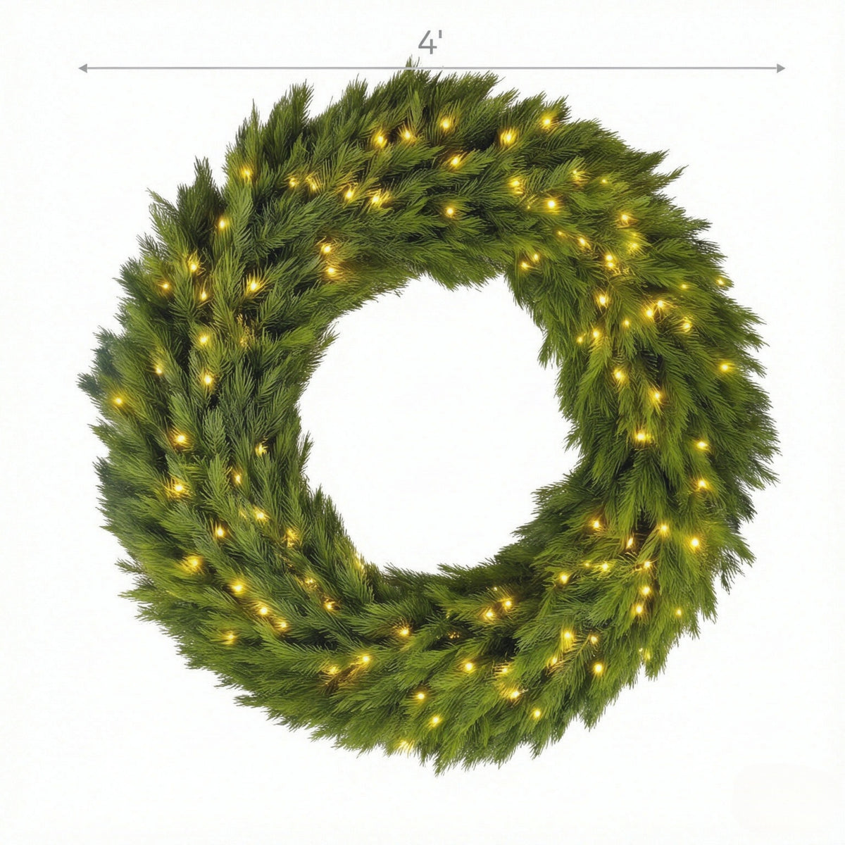 48in Pre-Lit Norwegian Spruce Christmas Wreath
