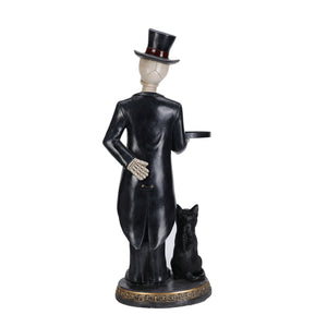 Halloween Skeleton Butler Floor Statue