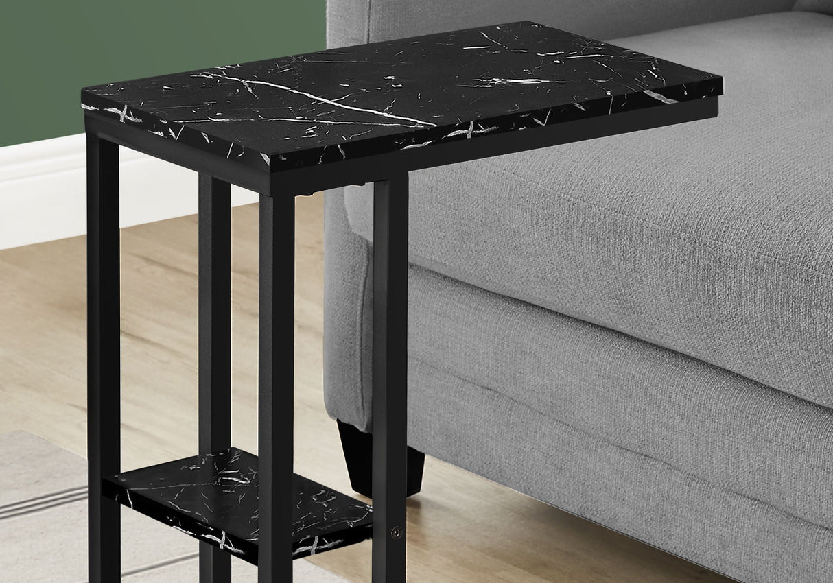 Accent Table, C - Shaped, Marble Look Contemporary & Modern Convenient Design - Best Buy Furniture