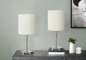 Lighting, Table Lamp, USB Port Included, Nickel, Contemporary (Set of 2) - Best Buy Furniture