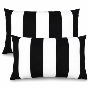 2 Pack Outdoor Lumbar Pillow Covers - 12x20 Inch
