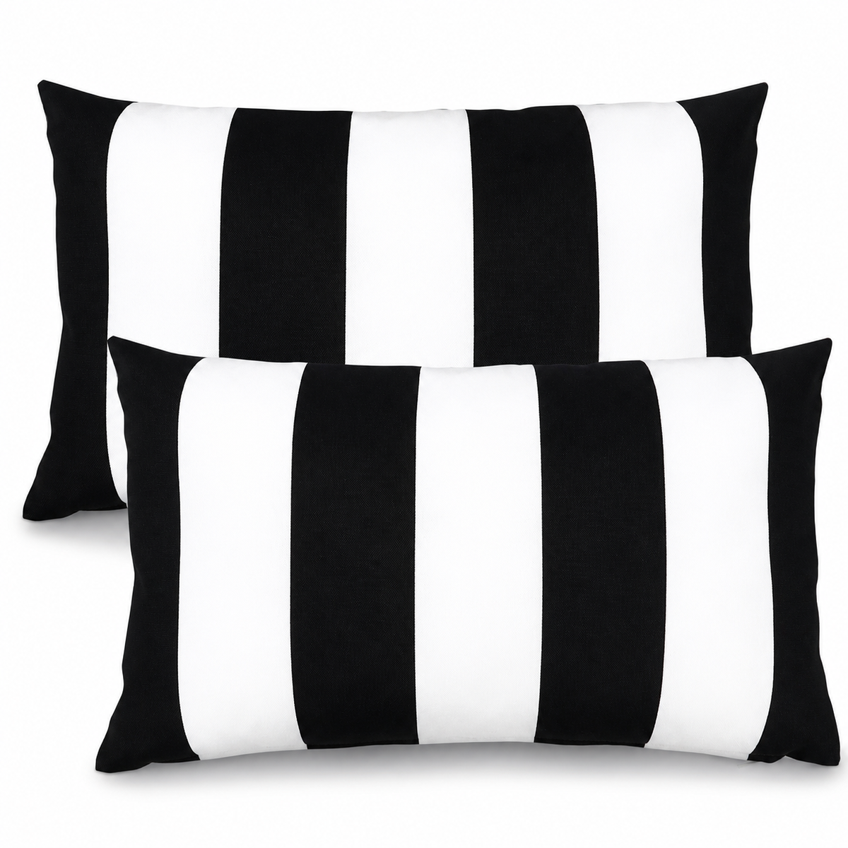 2 Pack Outdoor Lumbar Pillow with Inserts 12x20 Inch
