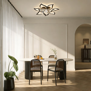 Modern Ceiling Fan with Lights Remote Control, 10 PCS Blades, 32"