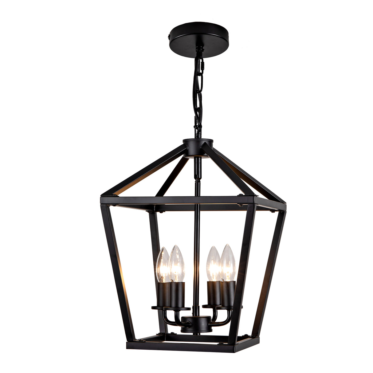 Farmhouse Lantern Chandelier 4-Light