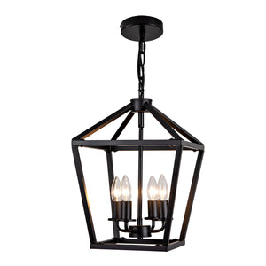 Farmhouse Lantern Chandelier 4-Light