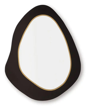 Kierlock - Accent Mirror - Black / Gold Finish - Best Buy Furniture