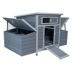 Large Chicken Coop Outdoor Hen House & Dual Nesting Boxes