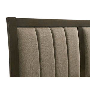 Clement - Upholstered Eastern King Bed - Dark Brown