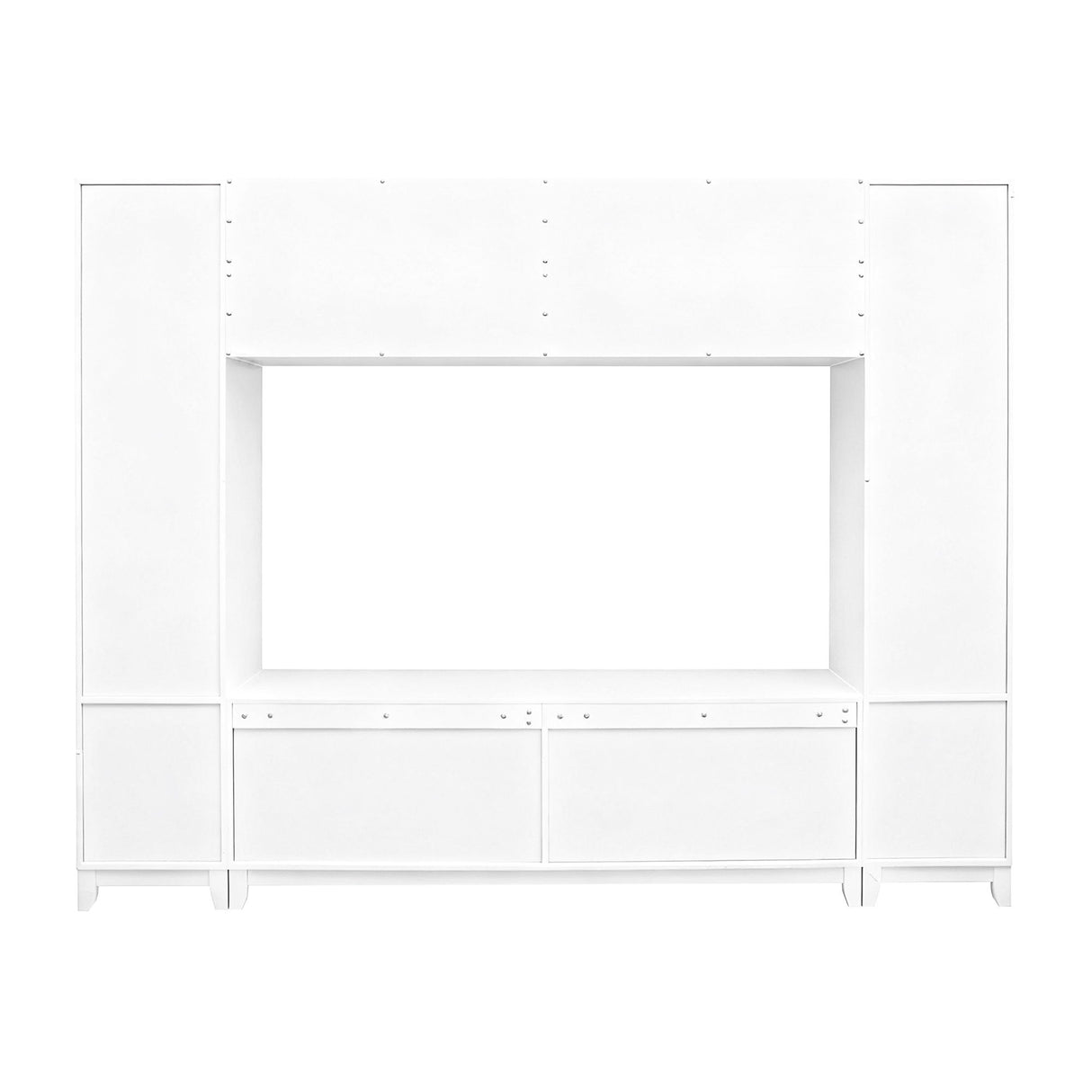 Wall Unit Modern Entertainment Center With Glass Doors